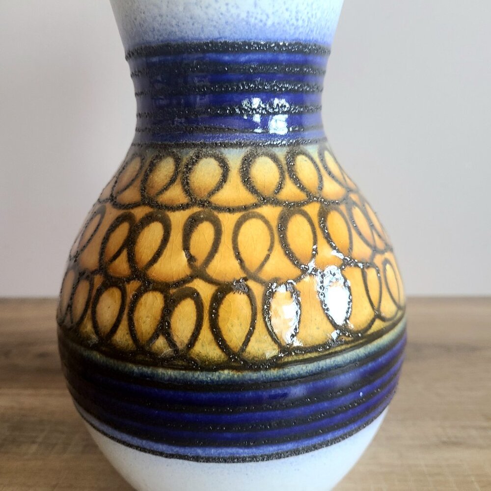 Vintage West Germany 1256-26 1960-1970s vase. Mid century pottery. MCM decor. - Picture 2 of 7